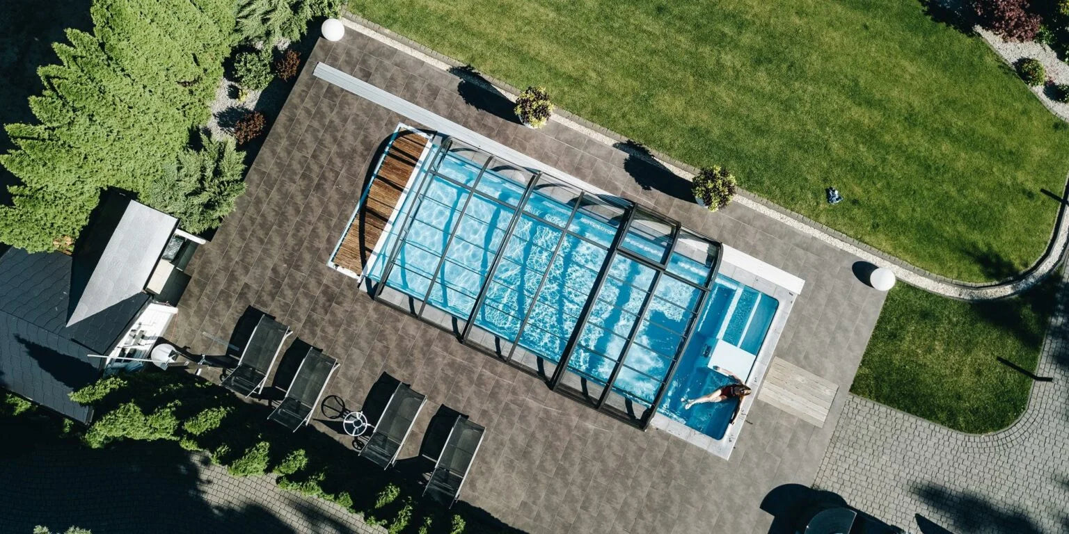 Glassfiberbasseng Trinidad 9,70m x 3,70m x 1,60m